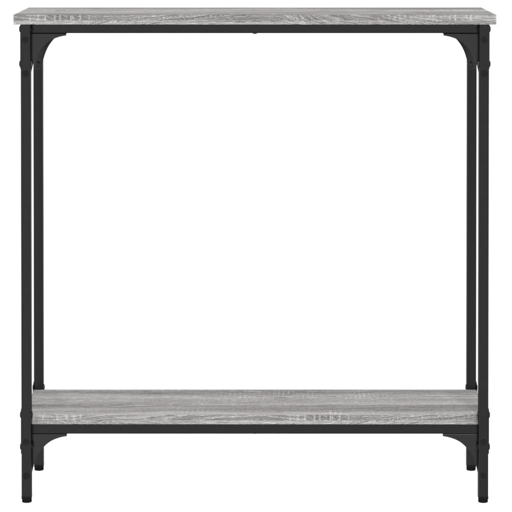 vidaXL Mesa consola 75x22,5x75 cm derivados de madeira cinzento sonoma