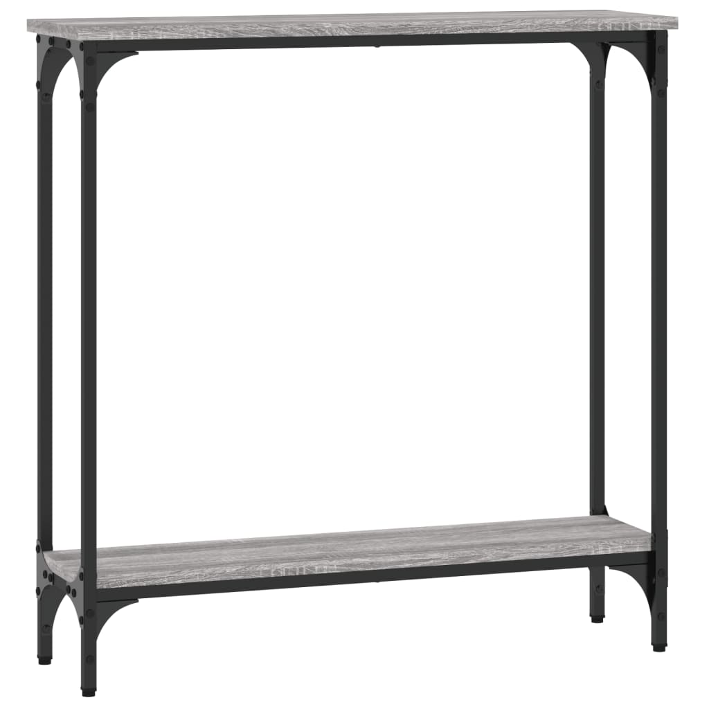 vidaXL Mesa consola 75x22,5x75 cm derivados de madeira cinzento sonoma