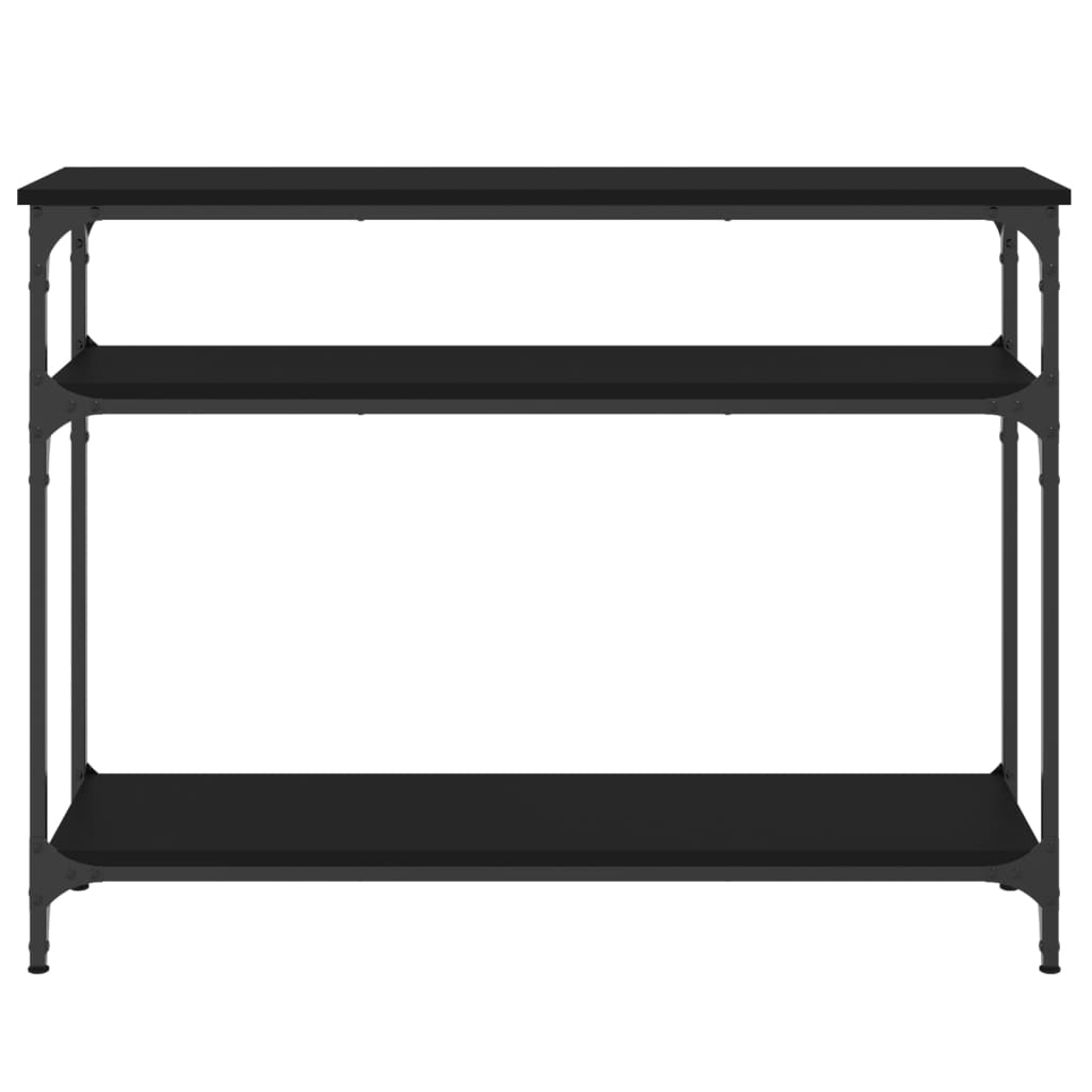 vidaXL Mesa consola 100x29x75 cm derivados de madeira preto