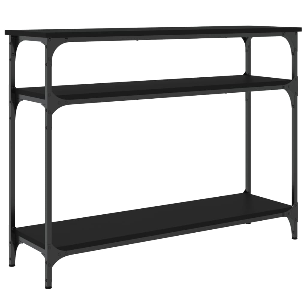 vidaXL Mesa consola 100x29x75 cm derivados de madeira preto