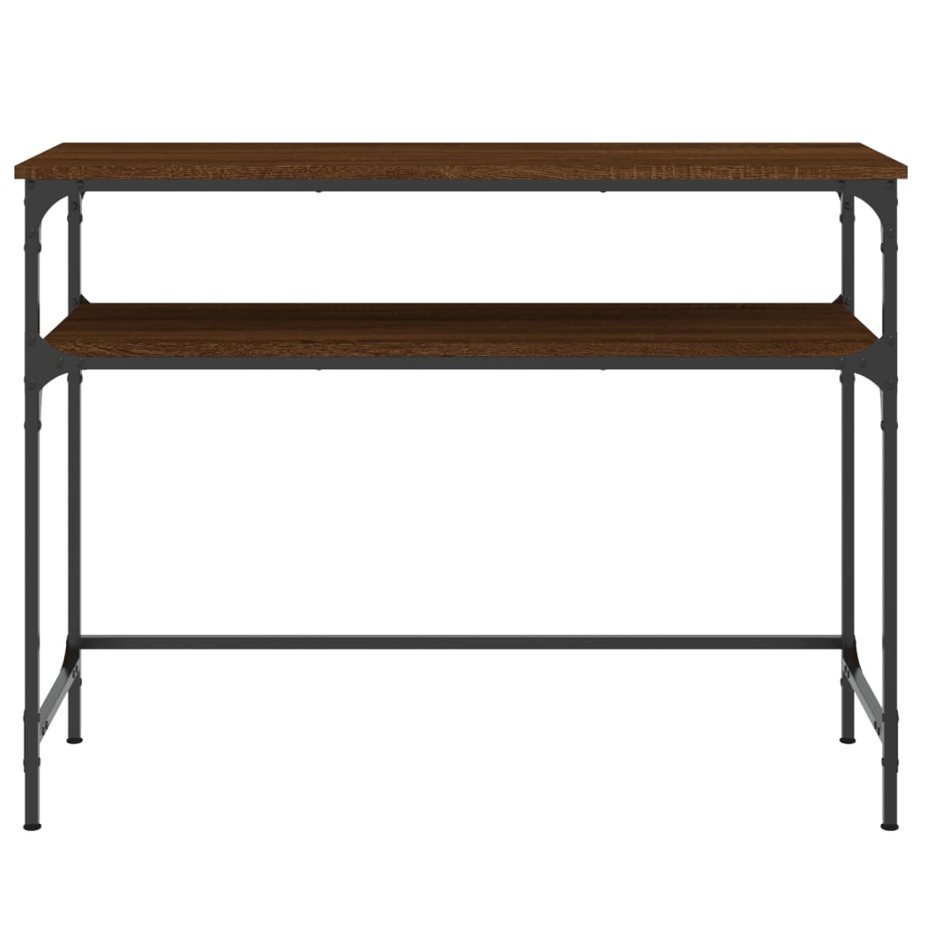 vidaXL Mesa consola 100x35,5x75 cm derivados madeira carvalho castanho