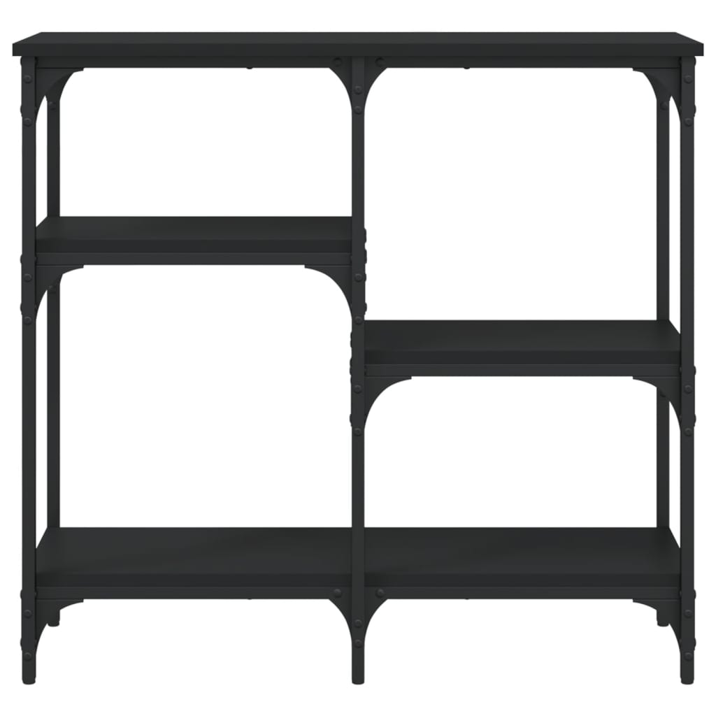 vidaXL Mesa consola 80x29x75 cm derivados de madeira preto