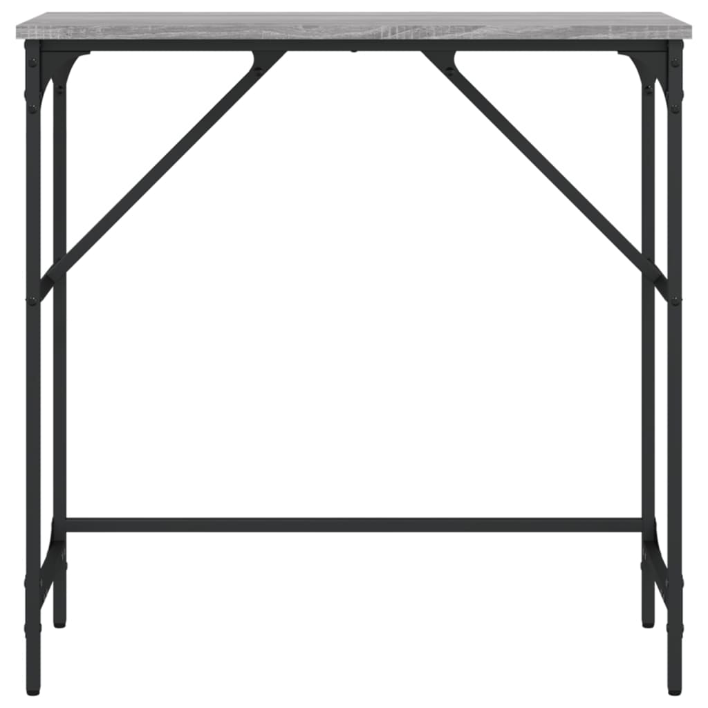 vidaXL Mesa consola 75x32x75 cm derivados de madeira cinzento sonoma