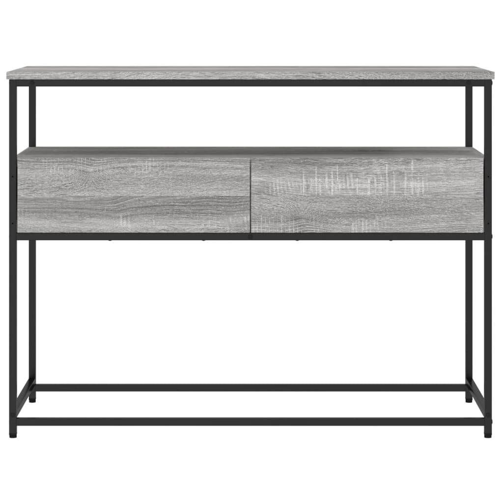 vidaXL Mesa consola 100x40x75 cm derivados de madeira cinzento sonoma