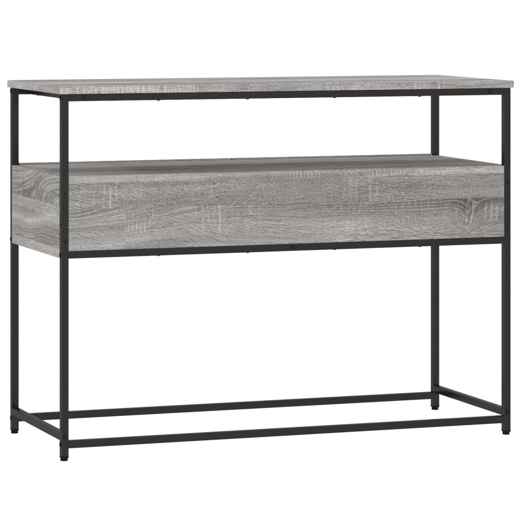 vidaXL Mesa consola 100x40x75 cm derivados de madeira cinzento sonoma