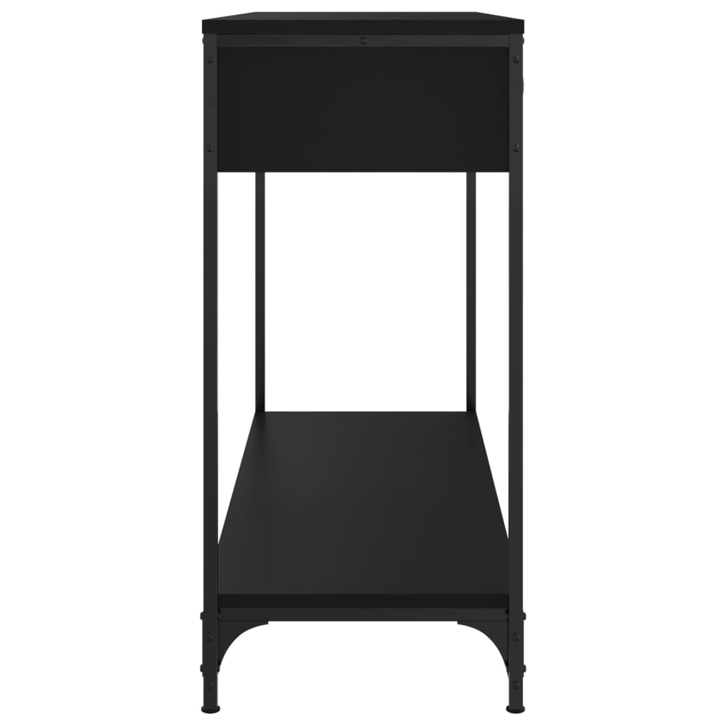 vidaXL Mesa consola 100x34,5x75 cm derivados de madeira preto