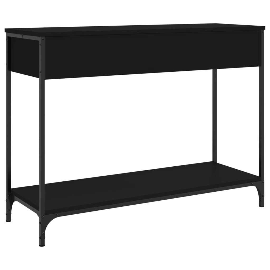 vidaXL Mesa consola 100x34,5x75 cm derivados de madeira preto