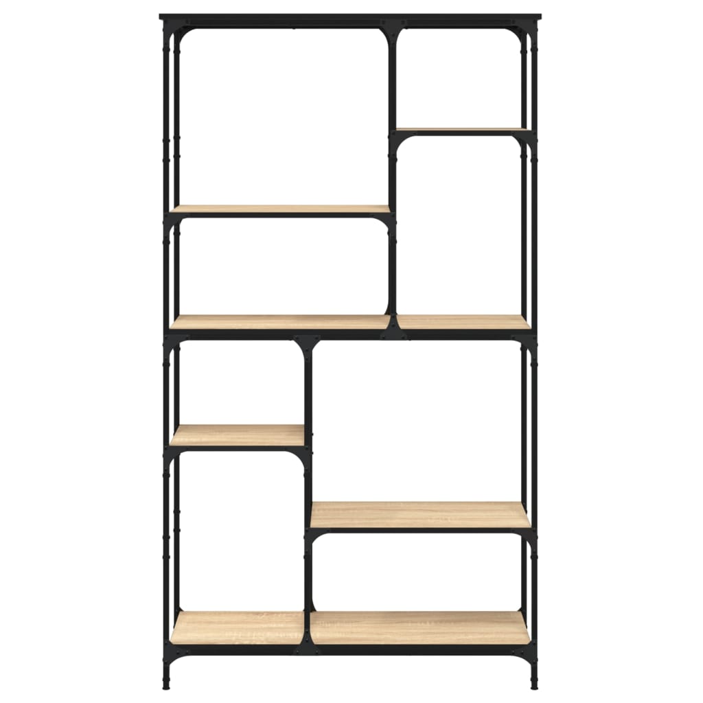 vidaXL Estante 99x35,5x176 cm derivados de madeira/aço carvalho sonoma