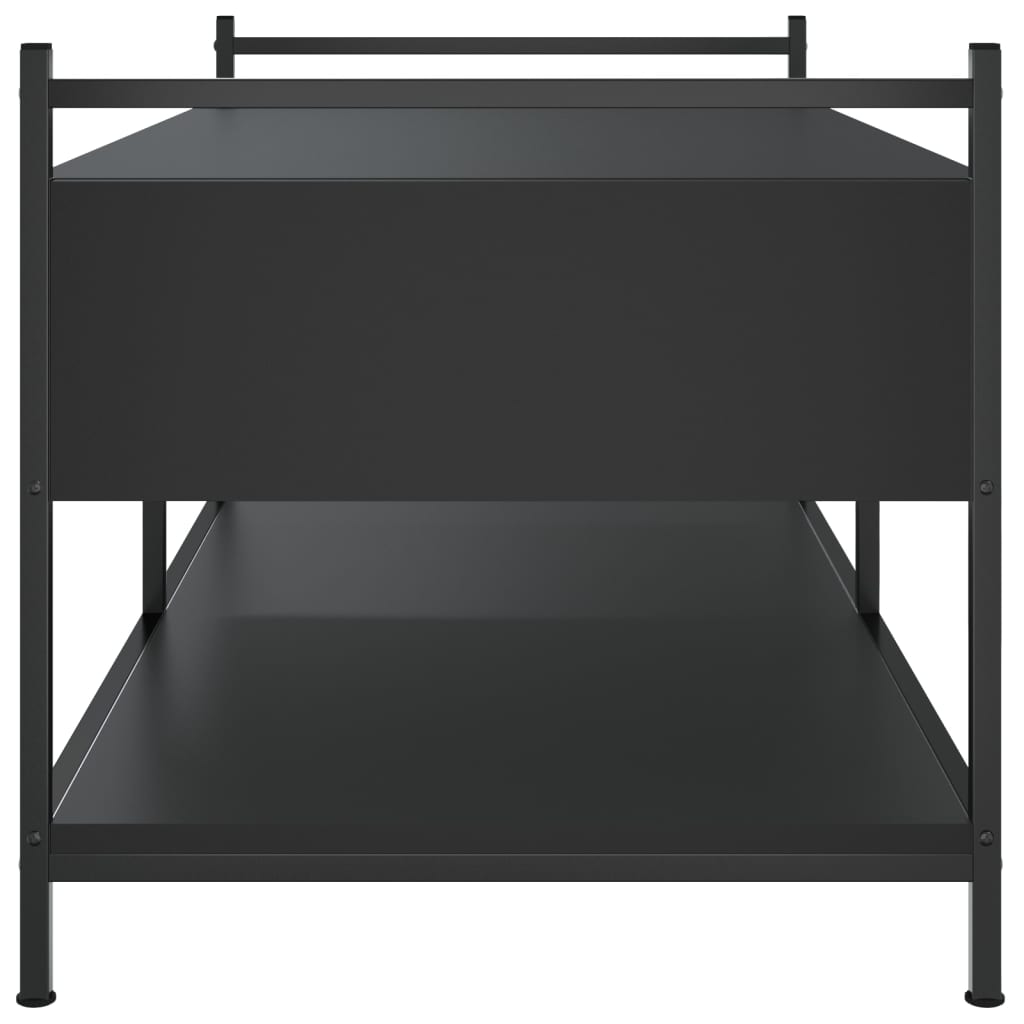 vidaXL Mesa de centro 99x50x50 cm derivados de madeira preto