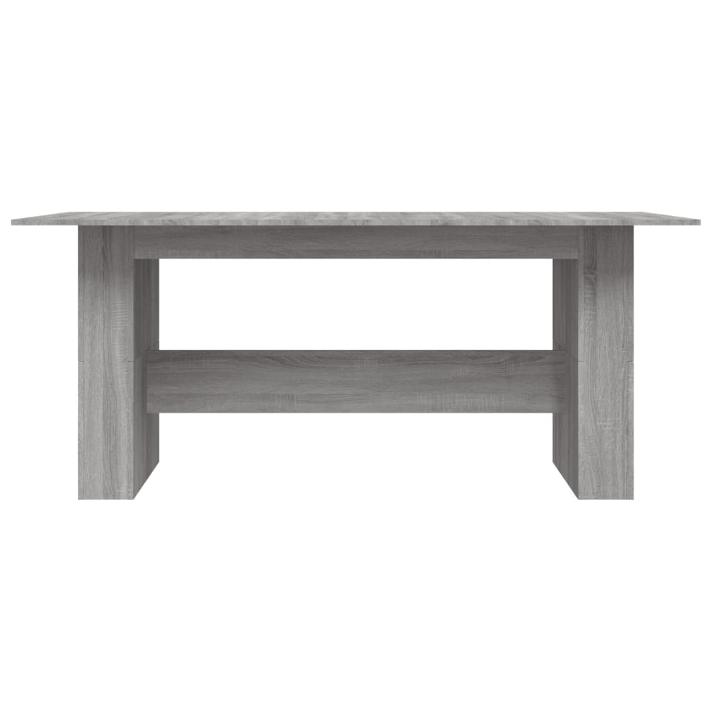 vidaXL Mesa de jantar 180x90x76 cm derivados de madeira cinza sonoma