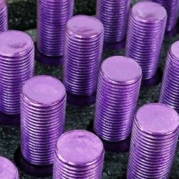 OMP|Set Porcas OMP 27 mm Violeta 20 uds M12 x 1,50