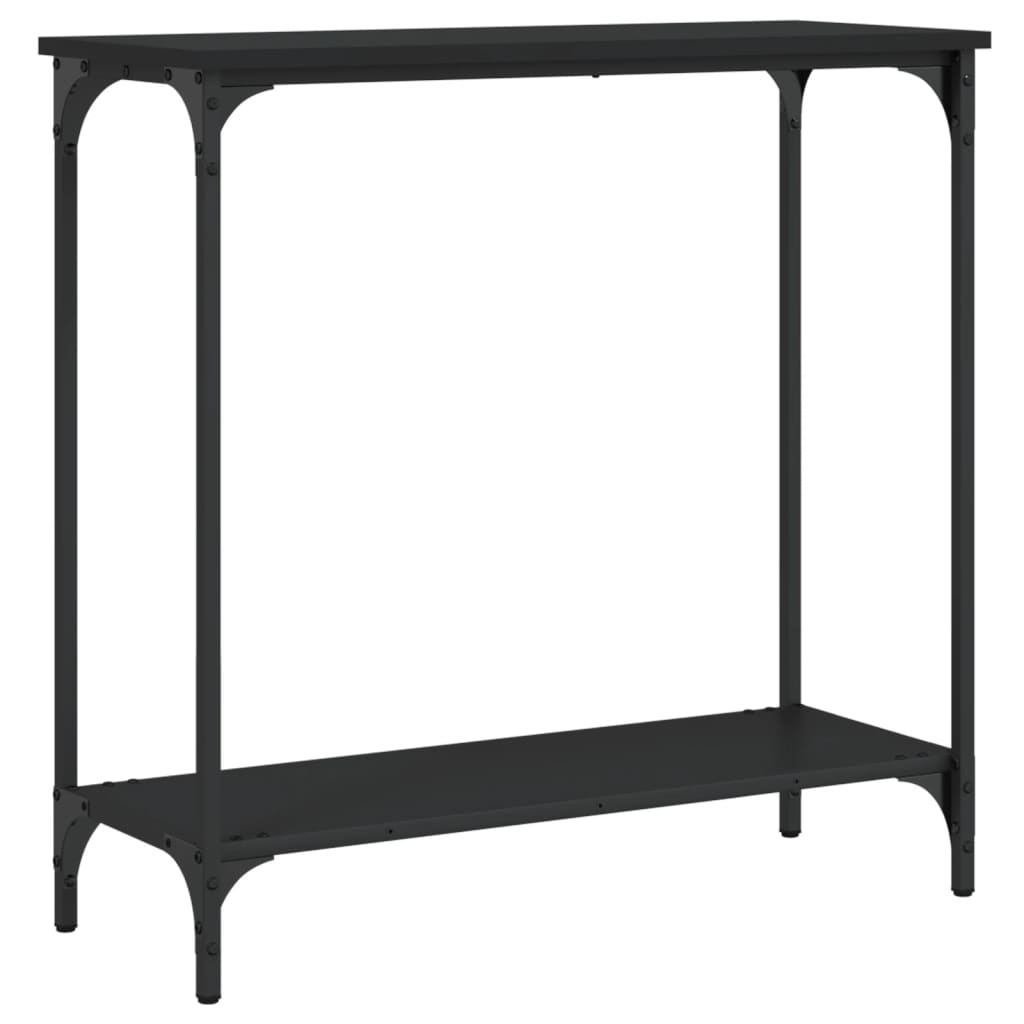 vidaXL Mesa consola 75x30,5x75 cm derivados de madeira preto