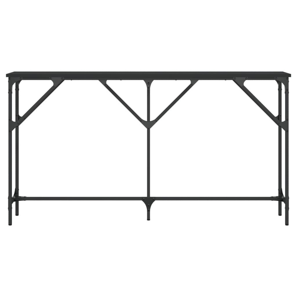 vidaXL Mesa consola 140x23x75 cm derivados de madeira preto