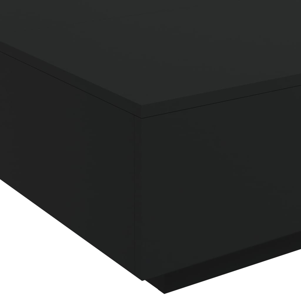 vidaXL Mesa de centro 80x80x31 cm contraplacado preto