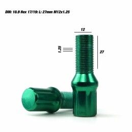 OMP|Set Porcas OMP 27 mm Verde 20 uds M12 x 1,25