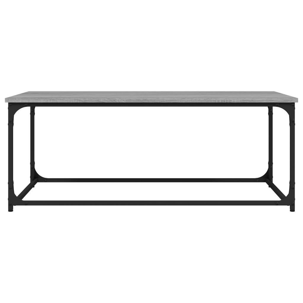 vidaXL Mesa de centro 102x50x40cm derivados madeira/ferro cinza sonoma