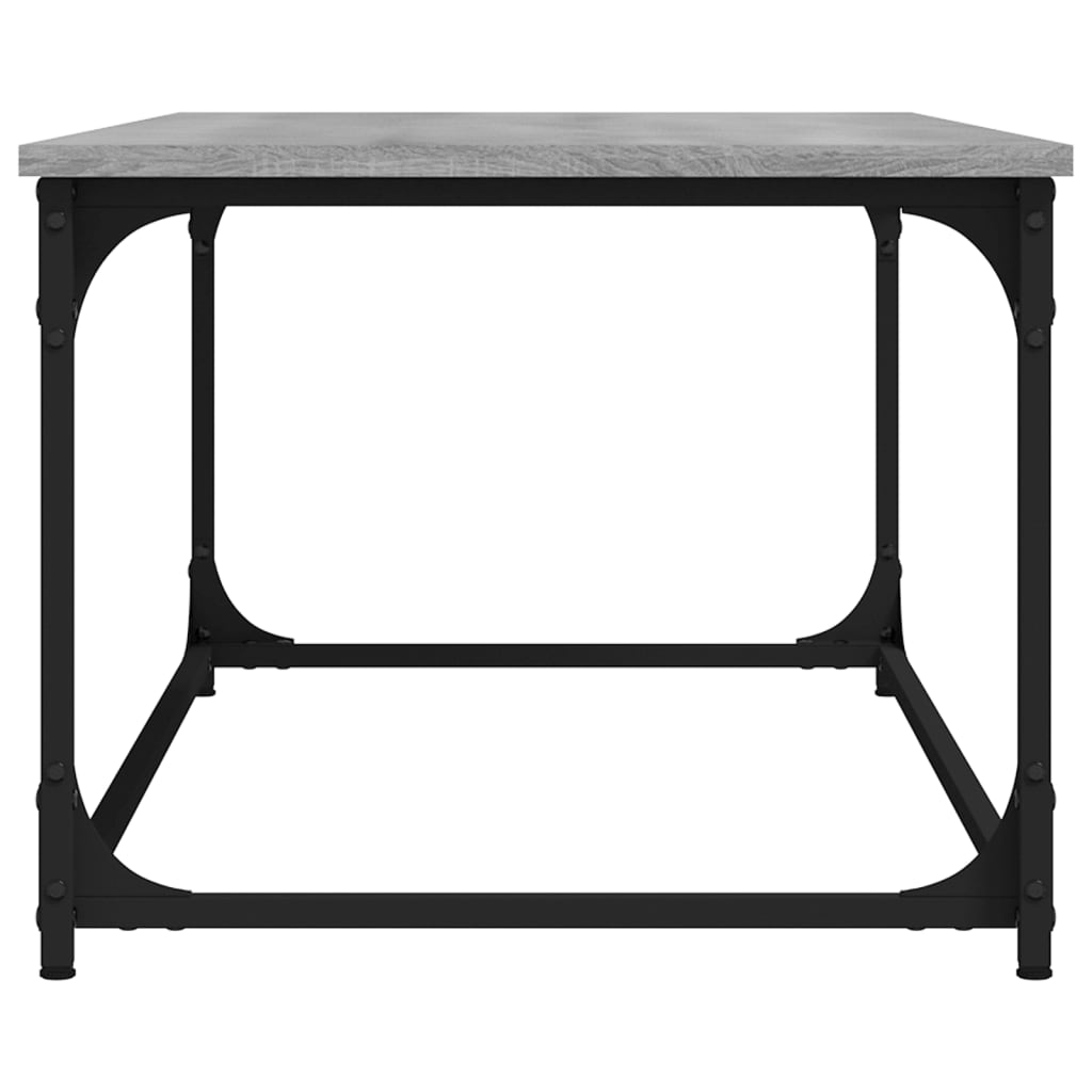 vidaXL Mesa de centro 102x50x40cm derivados madeira/ferro cinza sonoma