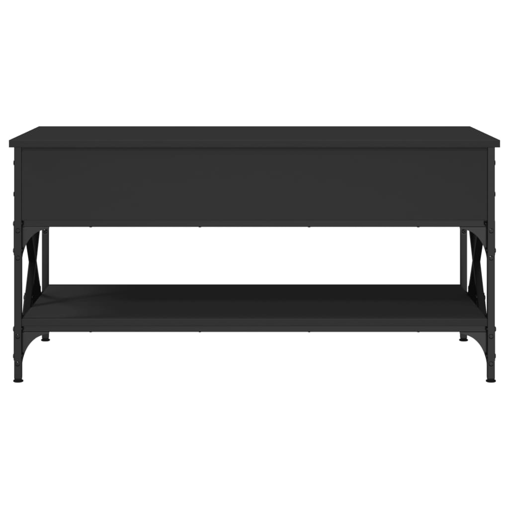 vidaXL Mesa de centro 100x50x50 cm derivados de madeira/metal preto