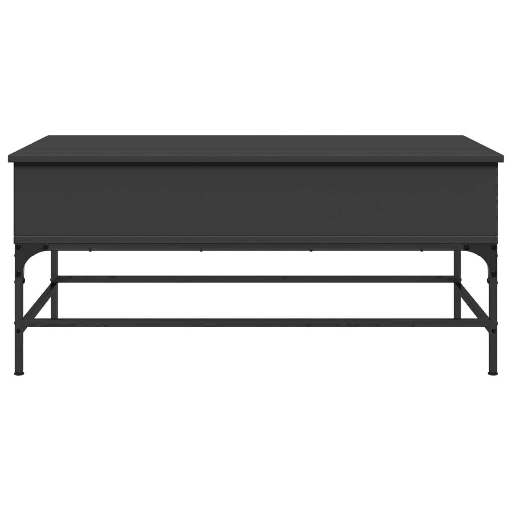 vidaXL Mesa de centro 100x50x45 cm derivados de madeira/metal preto