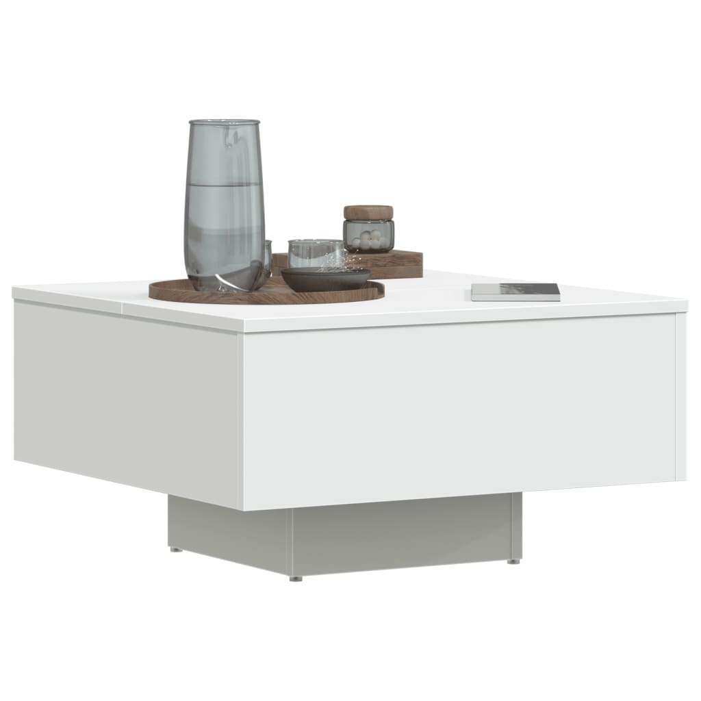 vidaXL Mesa de centro 60x60x31,5 cm contraplacado branco