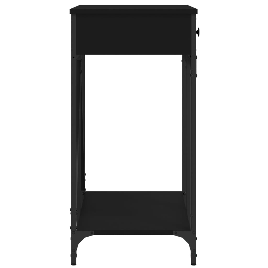 vidaXL Mesa consola 100x39x78,5 cm derivados de madeira preto