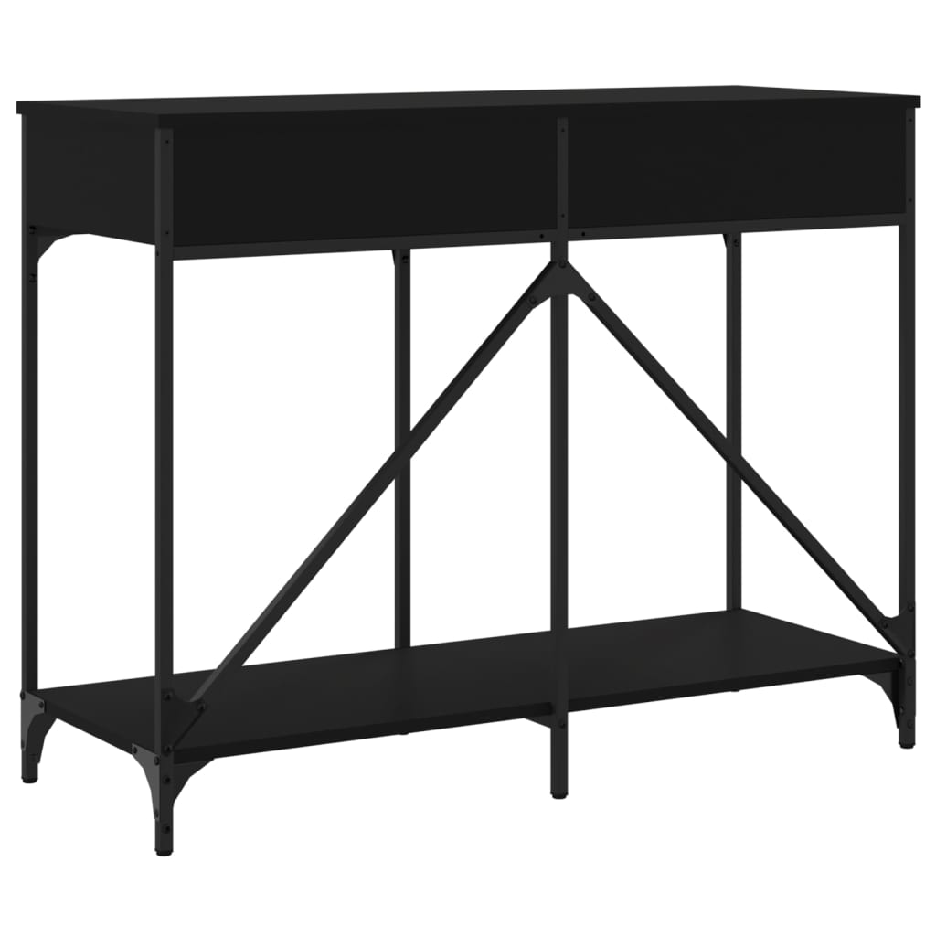 vidaXL Mesa consola 100x39x78,5 cm derivados de madeira preto