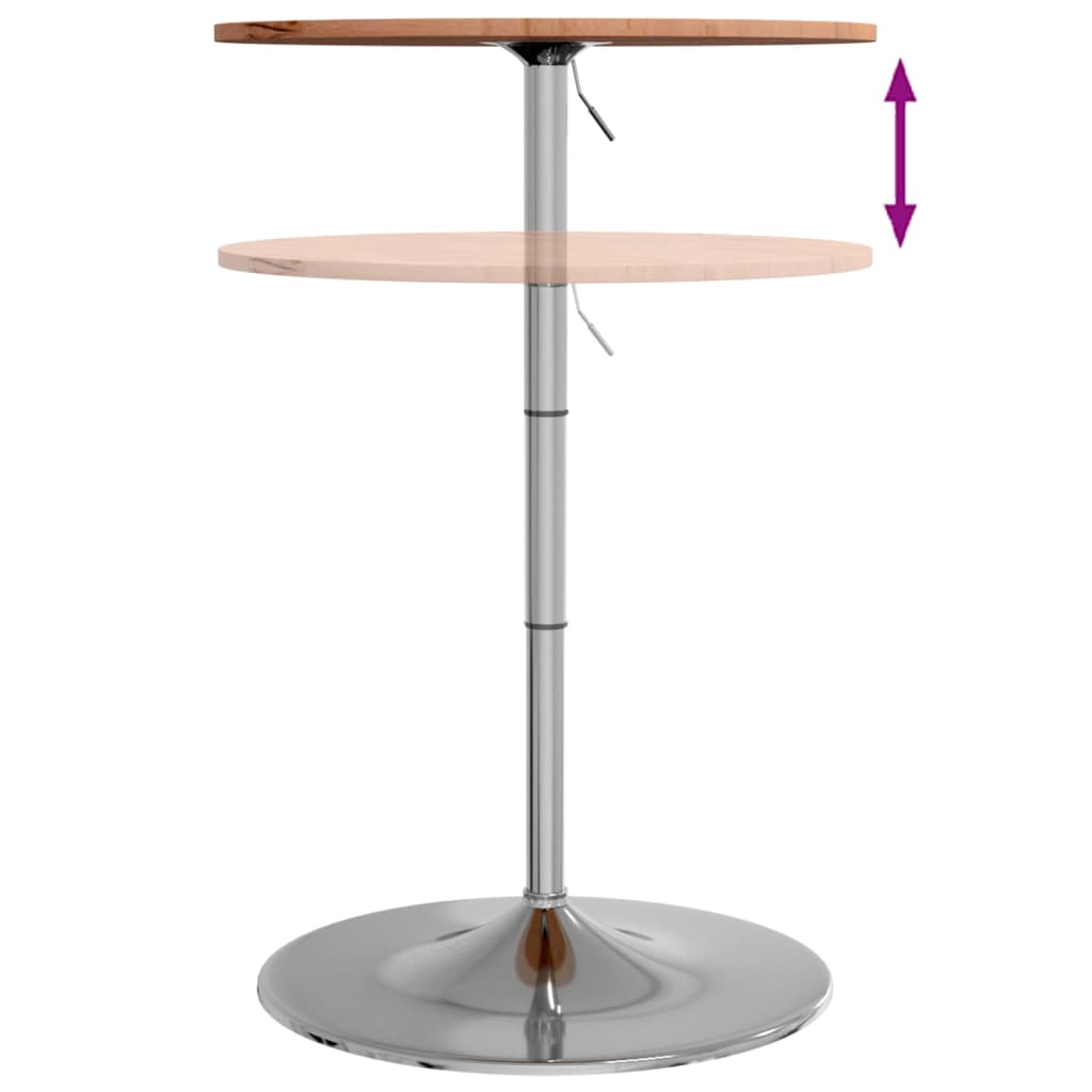 vidaXL Mesa de bar Ø60x89,5 cm madeira de faia maciça