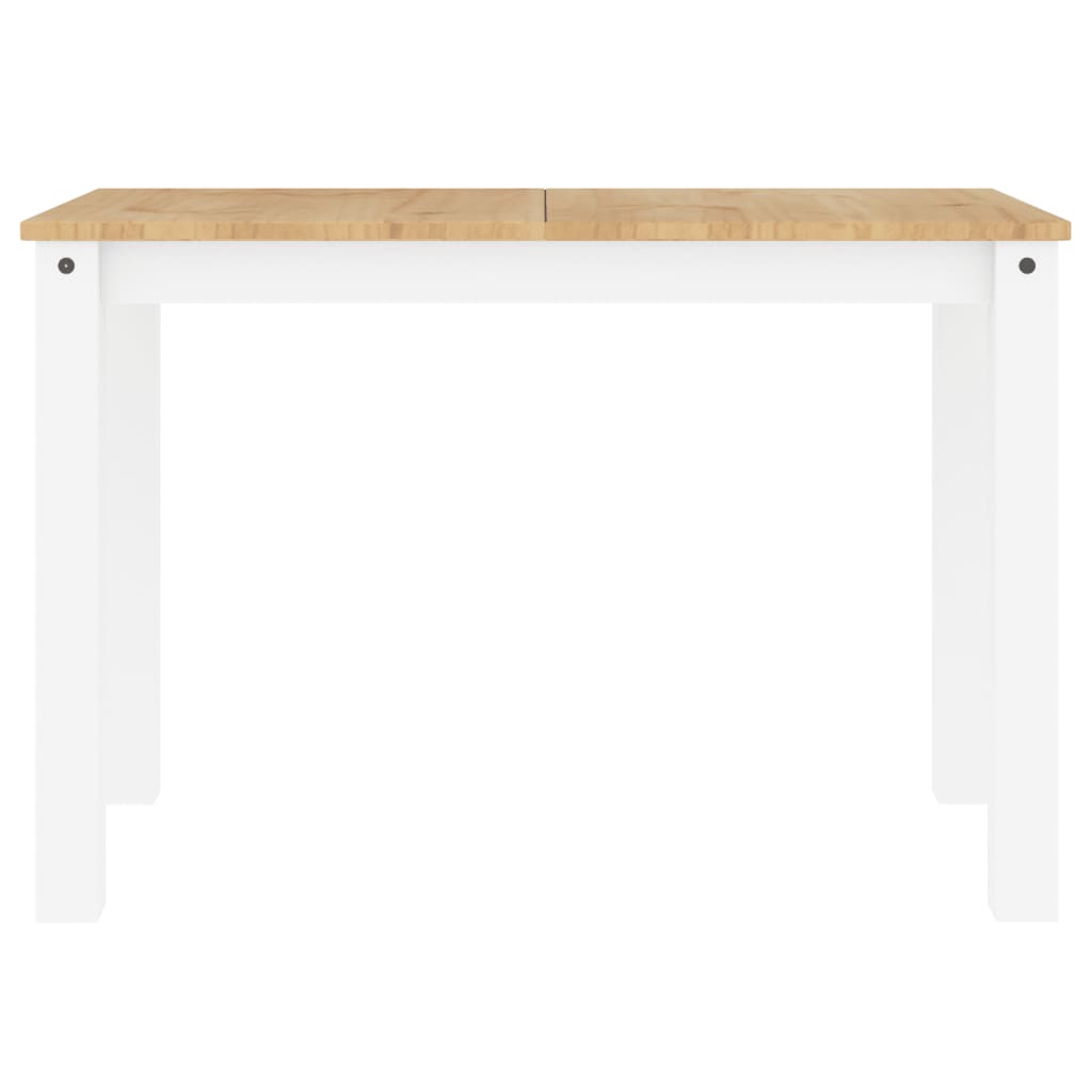 vidaXL Mesa de jantar Panama 117x60x75 cm pinho maciço branco