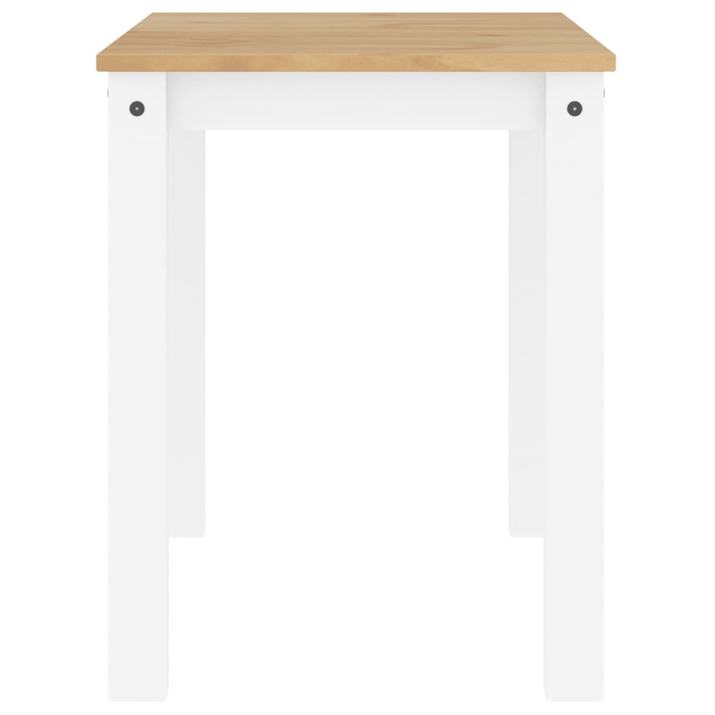 vidaXL Mesa de jantar Panama 117x60x75 cm pinho maciço branco