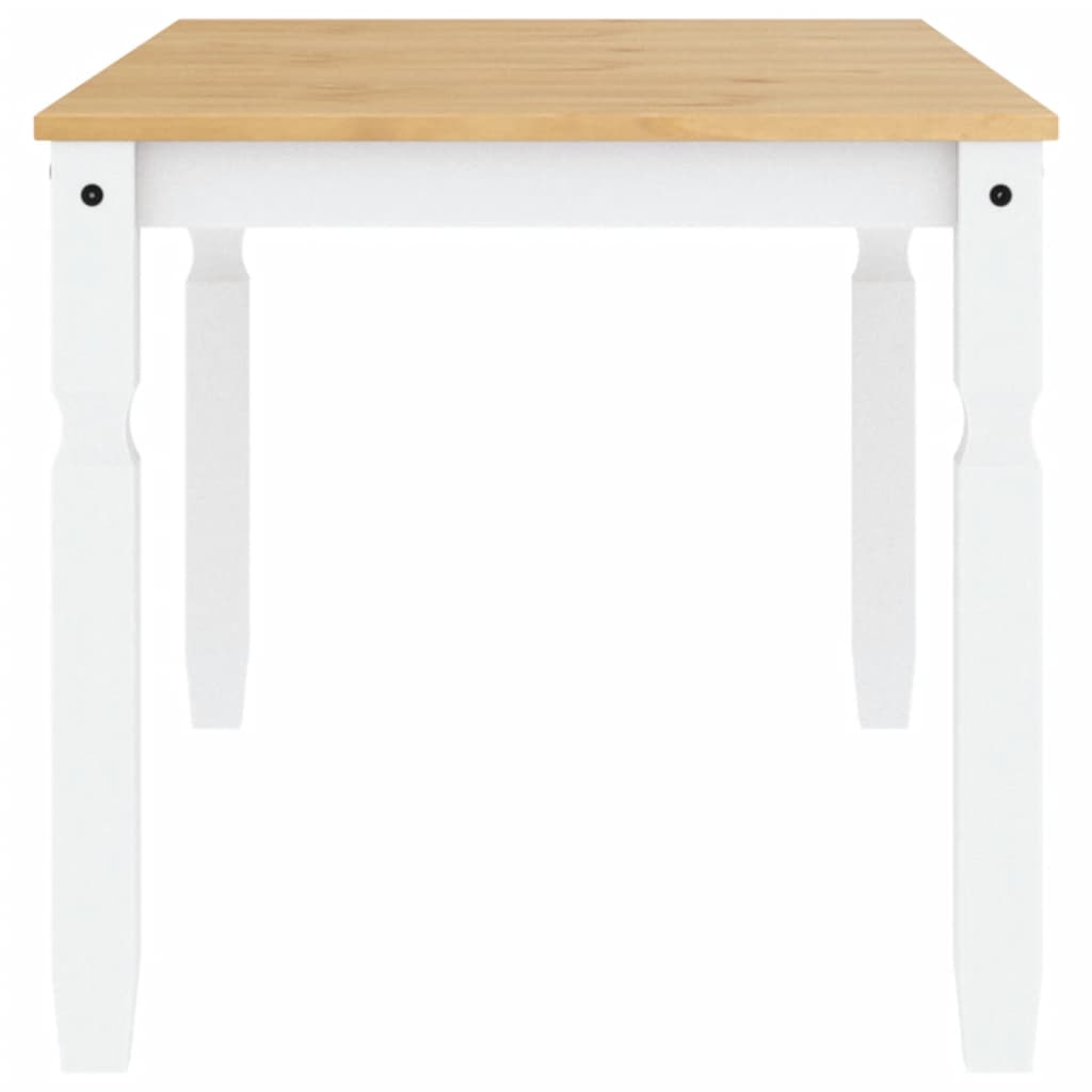 vidaXL Mesa de jantar Corona 160x80x75 cm madeira pinho maciça branco