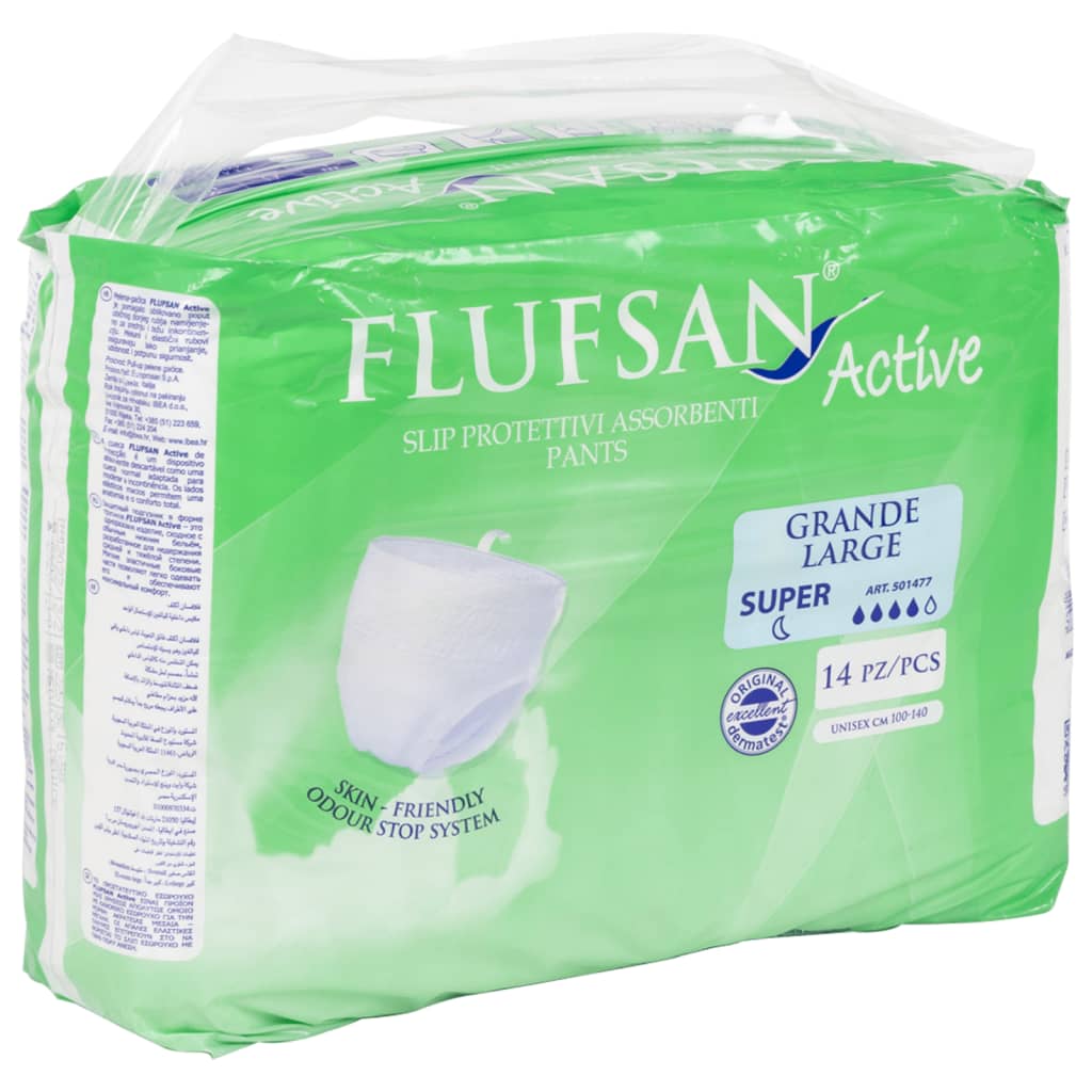 Flufsan Fraldas de incontinência para adultos 14 pcs tamanho L