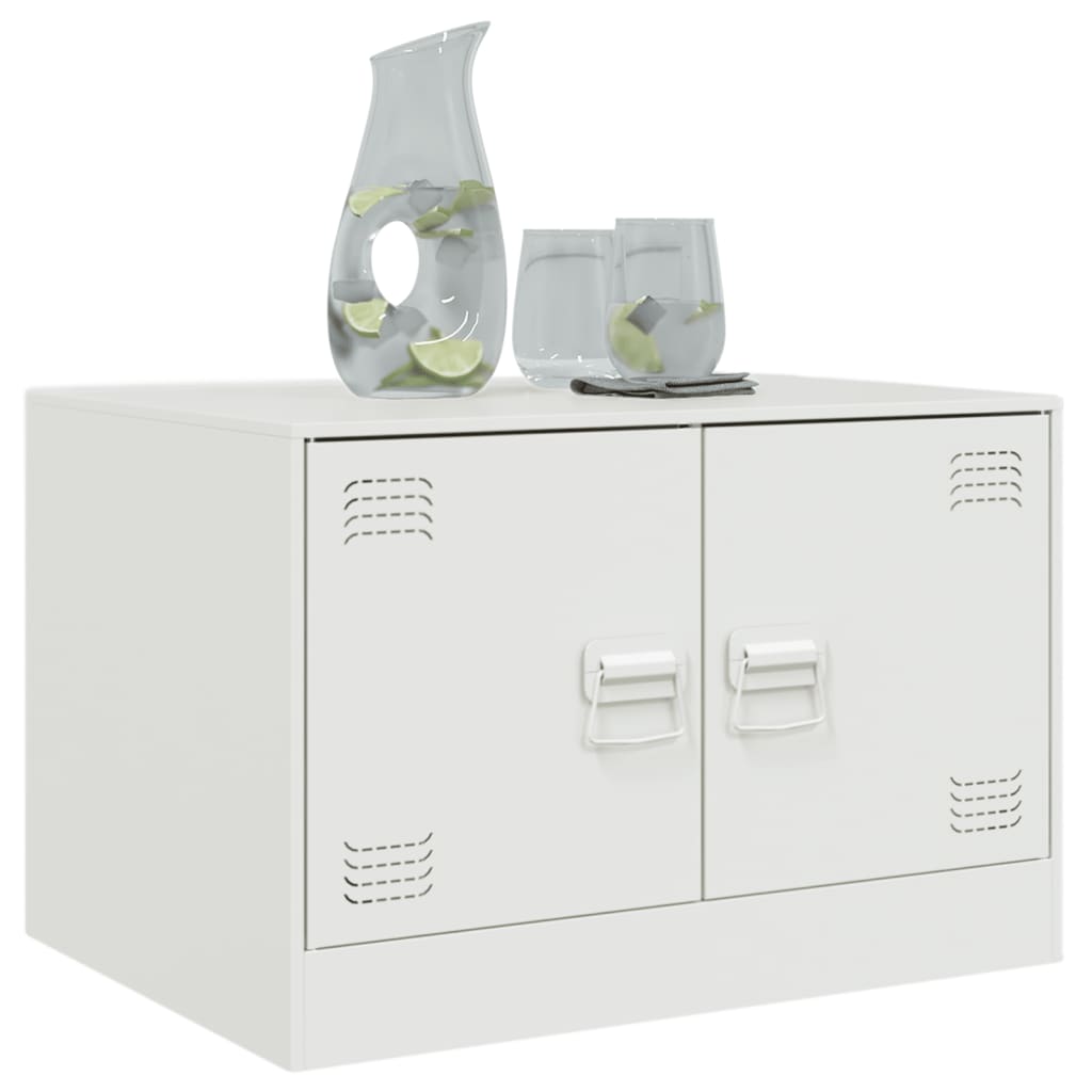 vidaXL Mesa de centro 67x50x44 cm aço branco