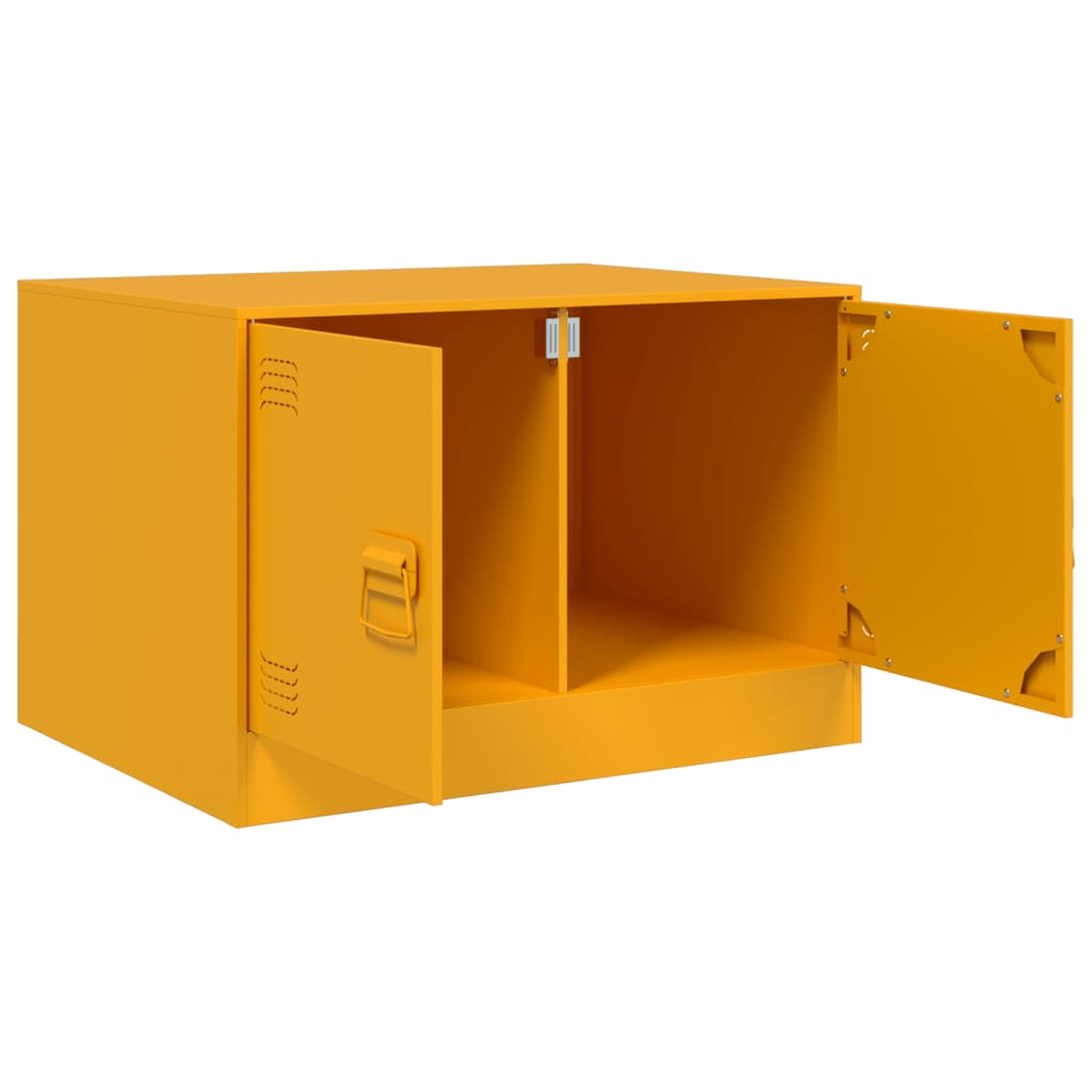 vidaXL Mesa de centro 67x50x44 cm aço amarelo mostarda