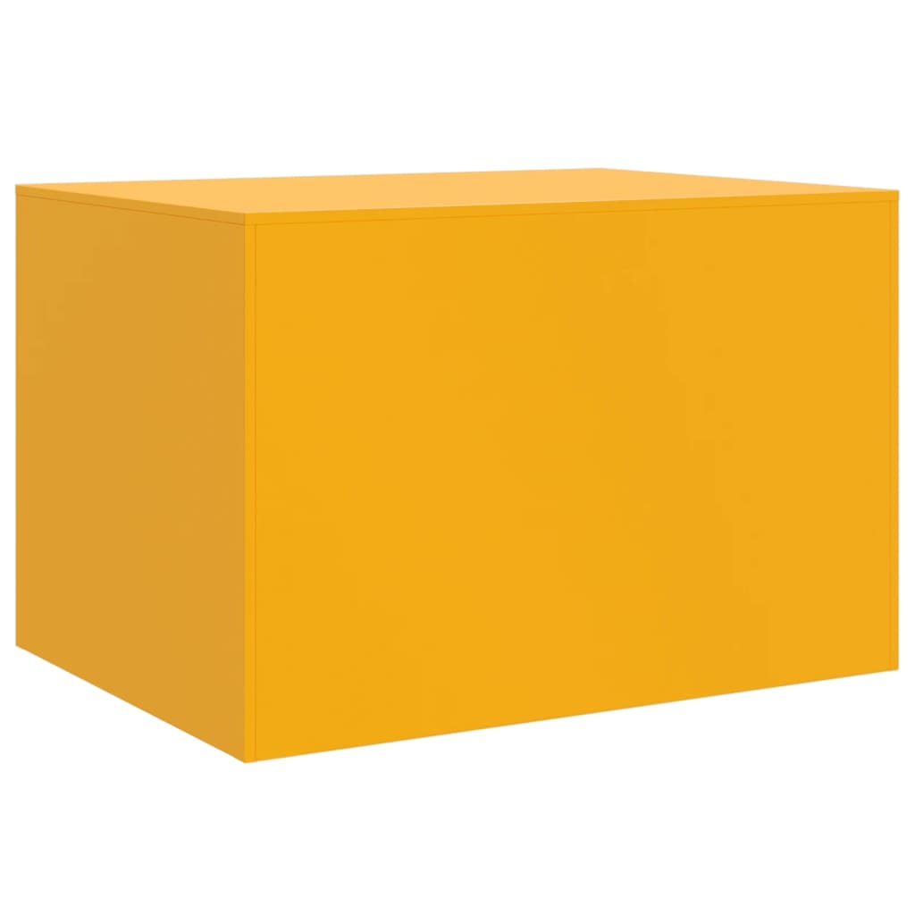 vidaXL Mesa de centro 67x50x44 cm aço amarelo mostarda