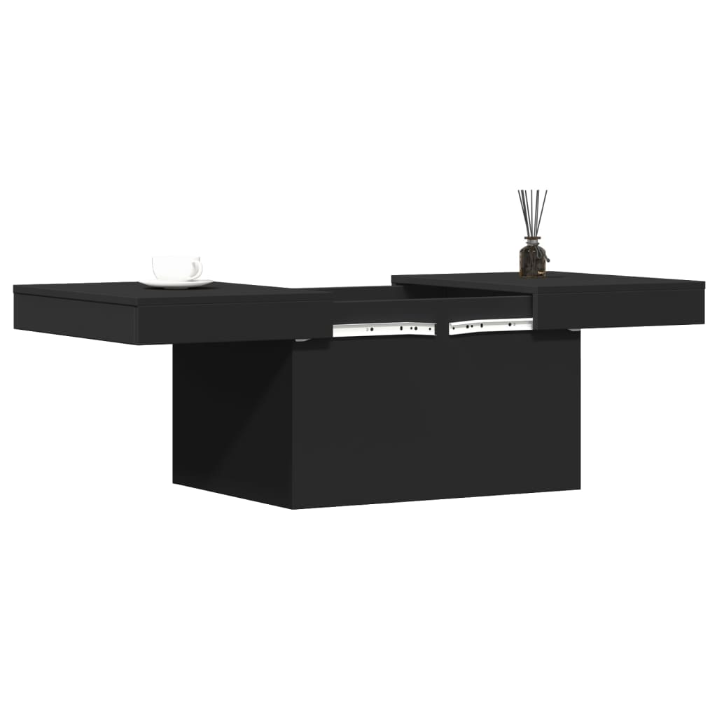 vidaXL Mesa de centro 80x55x40 cm derivados de madeira preto