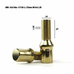 OMP|Set Porcas OMP 27 mm Amarelo 20 uds M14 x 1,25