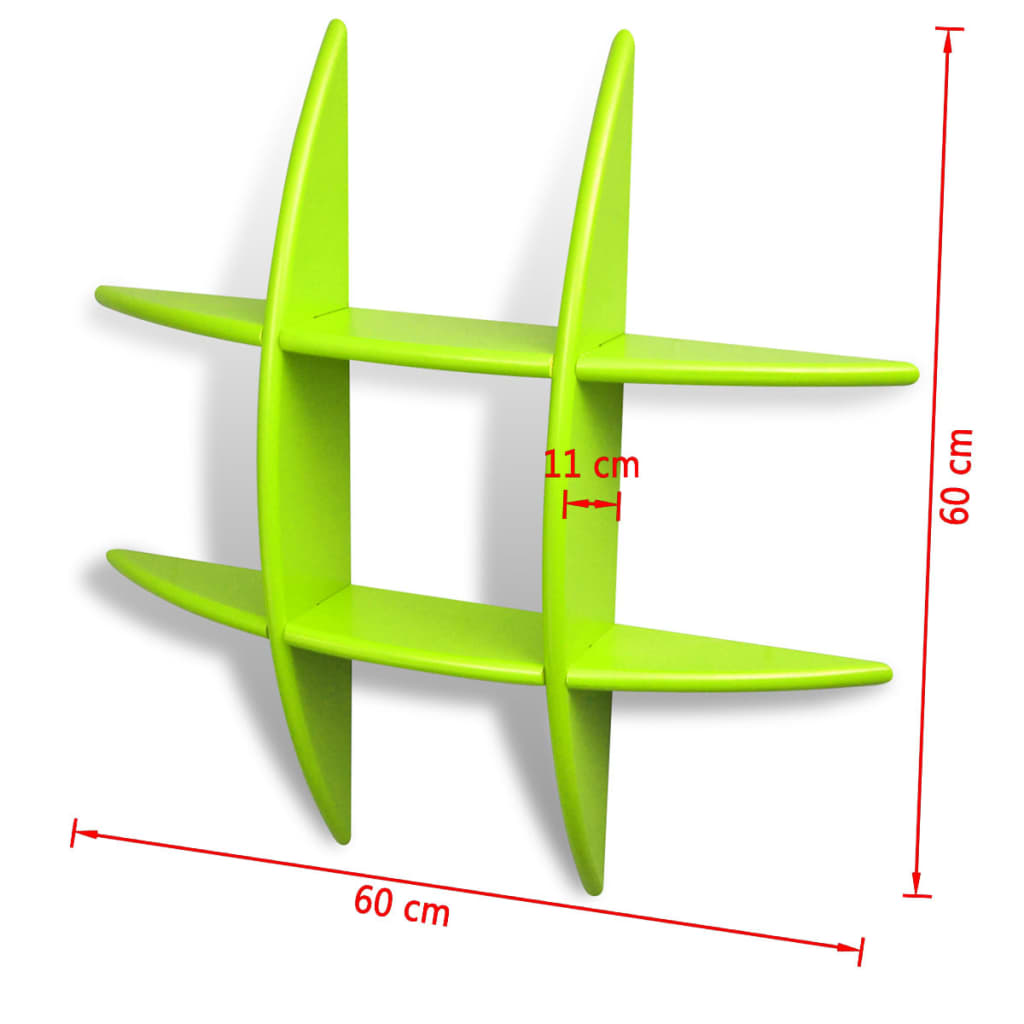 Prateleira de parede MDF verde