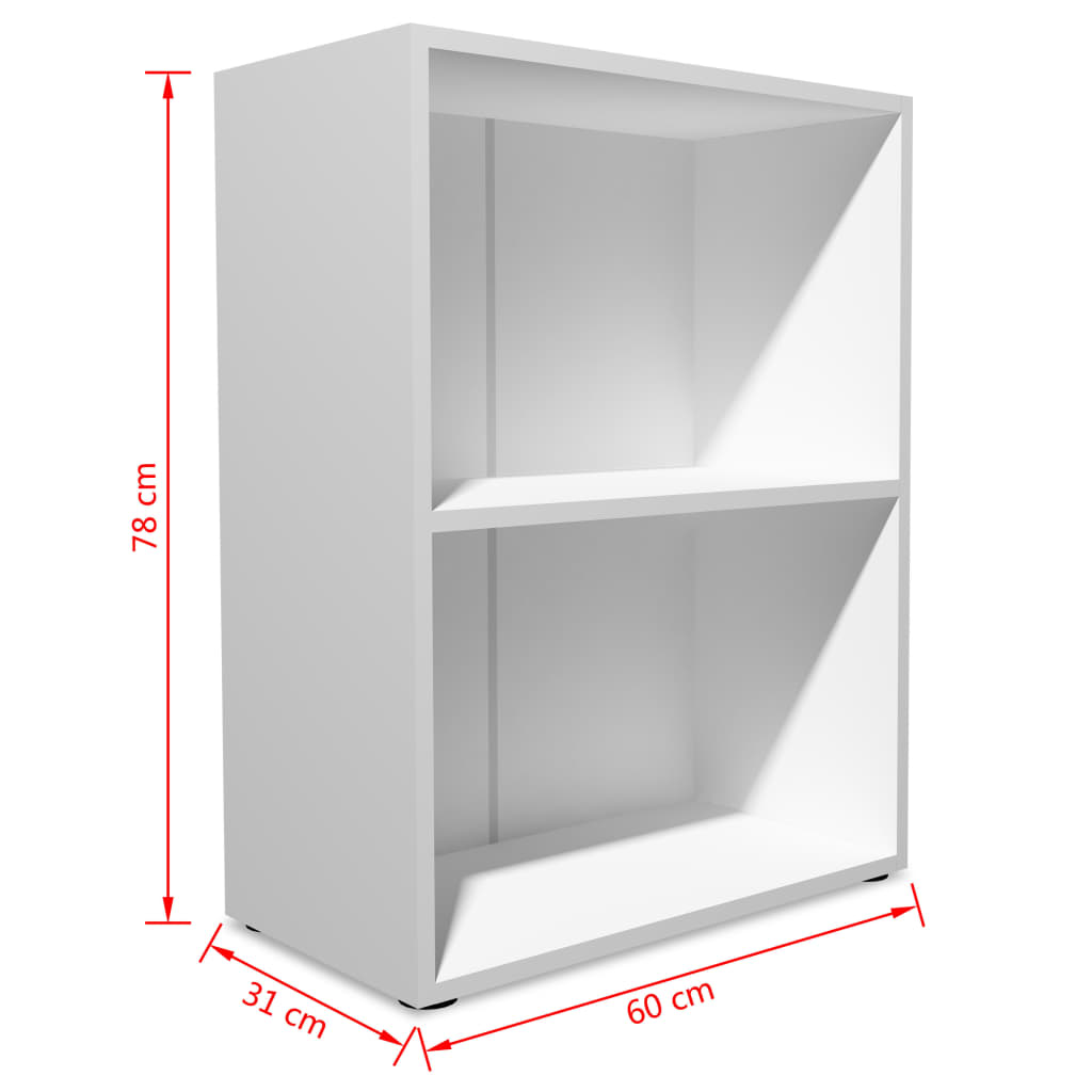 vidaXL Estante de aglomerado 60x31x78 cm branco