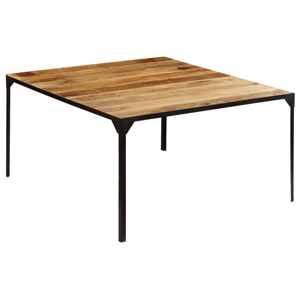 vidaXL Mesa de jantar madeira de mangueira maciça 140x140x76 cm