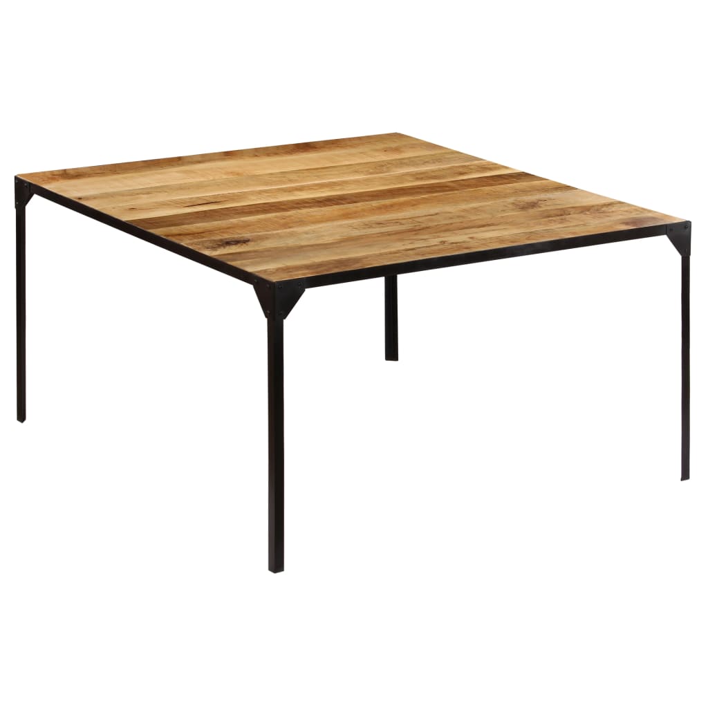 vidaXL Mesa de jantar madeira de mangueira maciça 140x140x76 cm