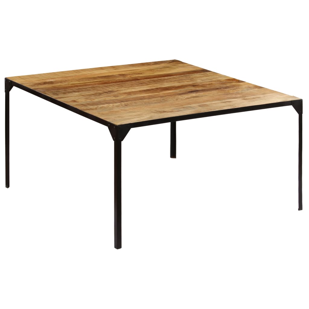 vidaXL Mesa de jantar madeira de mangueira maciça 140x140x76 cm