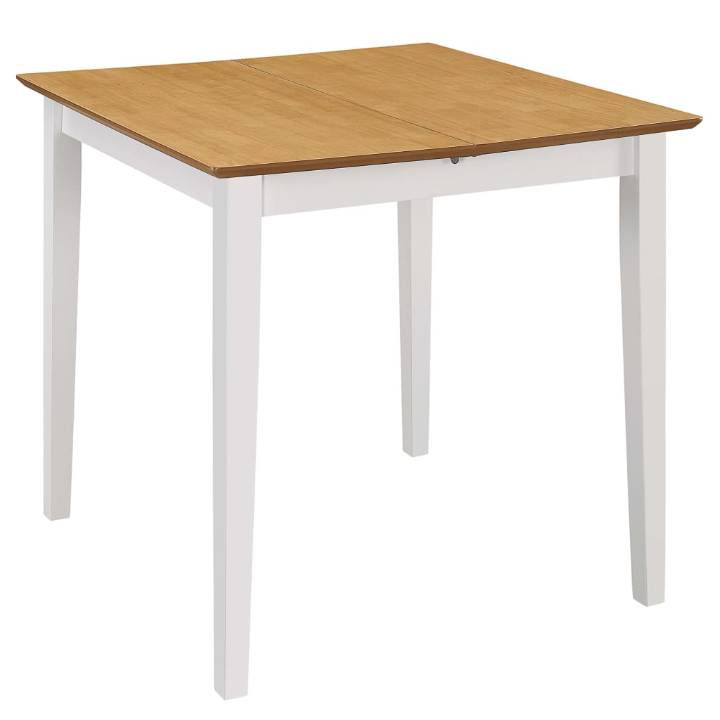 vidaXL Mesa de jantar extensível (80-120)x80x74 cm MDF branco