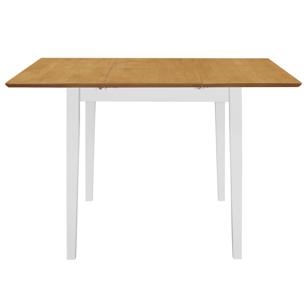 vidaXL Mesa de jantar extensível (80-120)x80x74 cm MDF branco