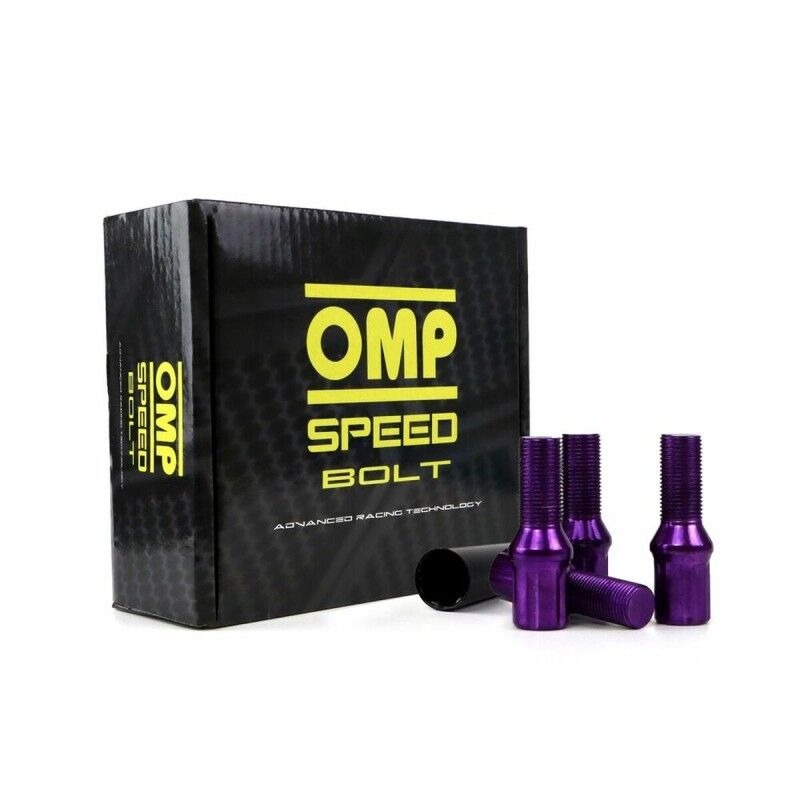 OMP|Set Porcas OMP 27 mm Violeta 20 uds M14 x 1,25 OMP|Set Porcas OMP 27 mm Violeta 20 uds M14 x 1,25