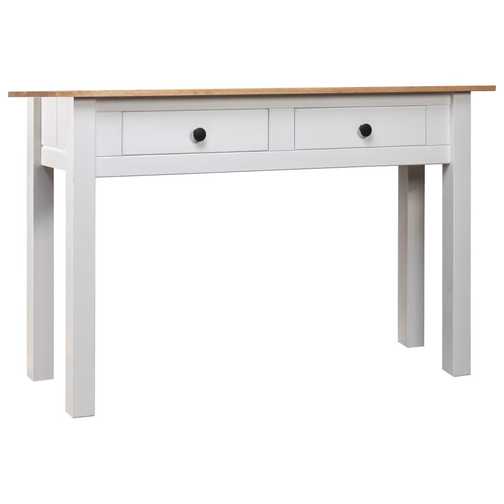 vidaXL Mesa consola 110x40x72 cm pinho maciço Panama branco