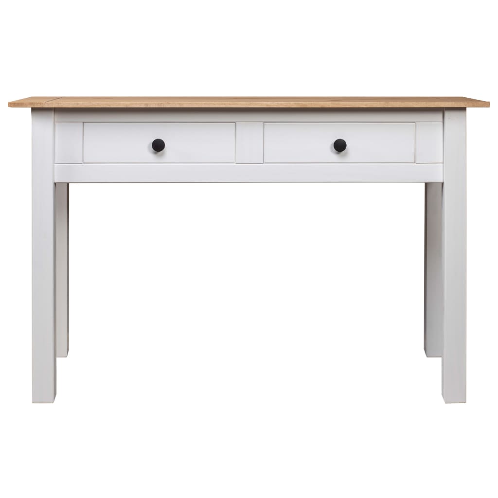 vidaXL Mesa consola 110x40x72 cm pinho maciço Panama branco