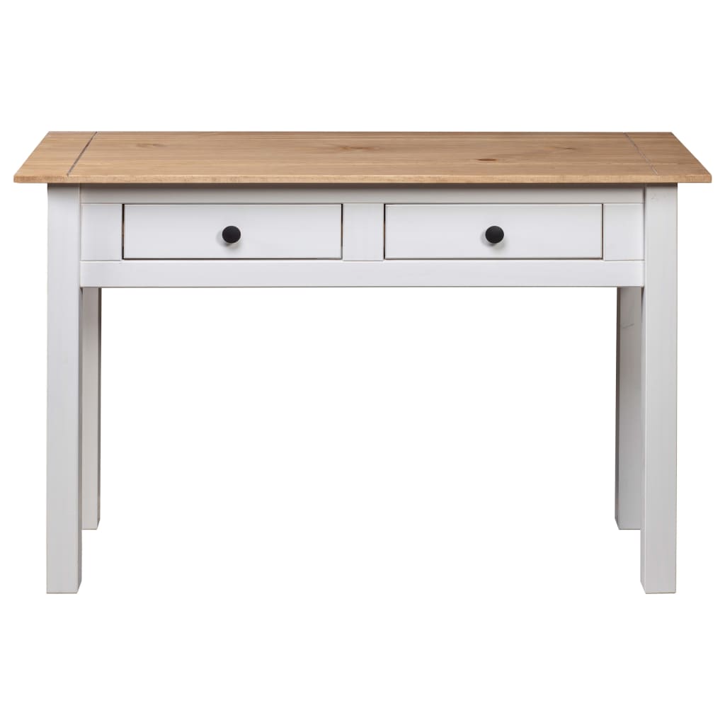 vidaXL Mesa consola 110x40x72 cm pinho maciço Panama branco