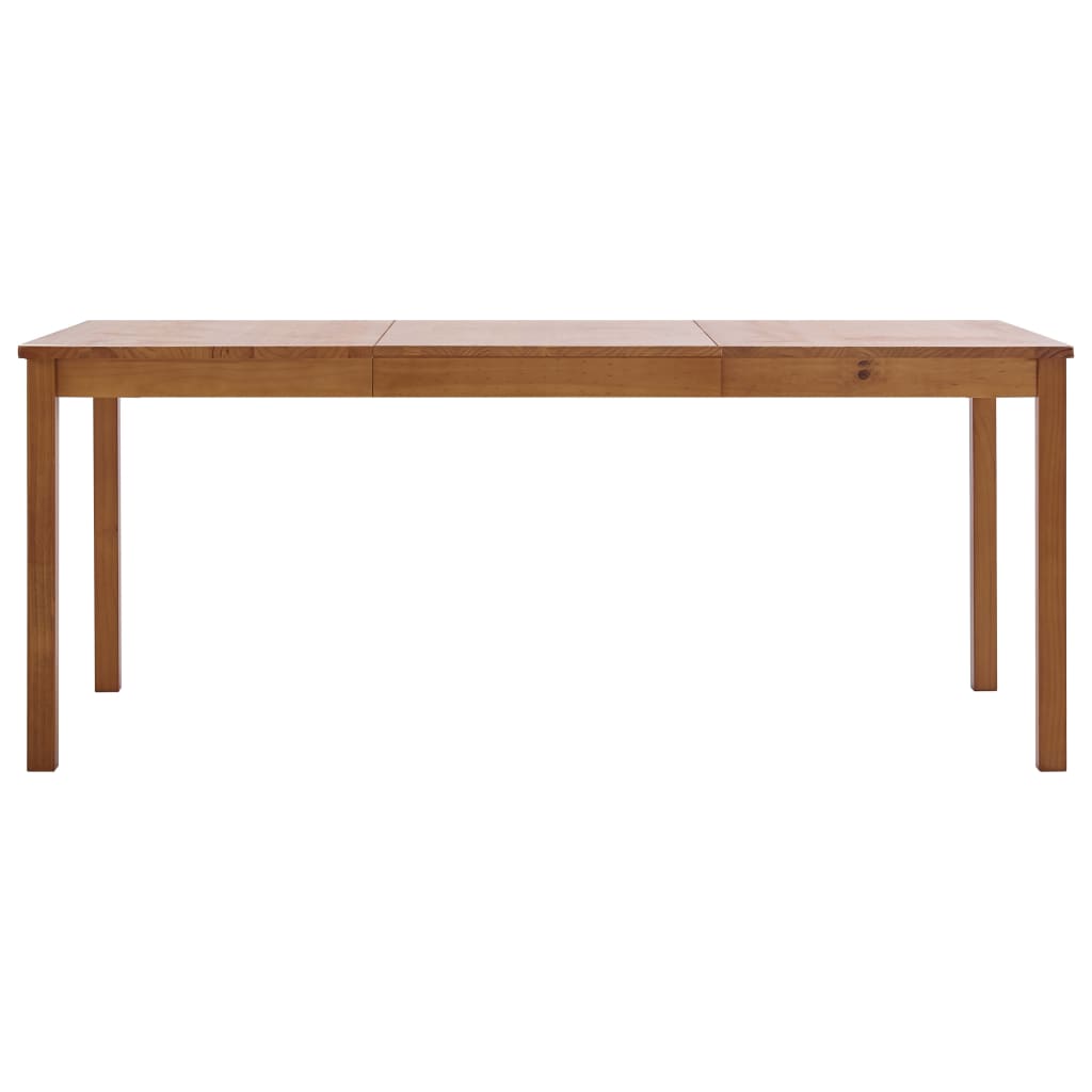 vidaXL Mesa de jantar 180x90x73 cm madeira de pinho castanho mel