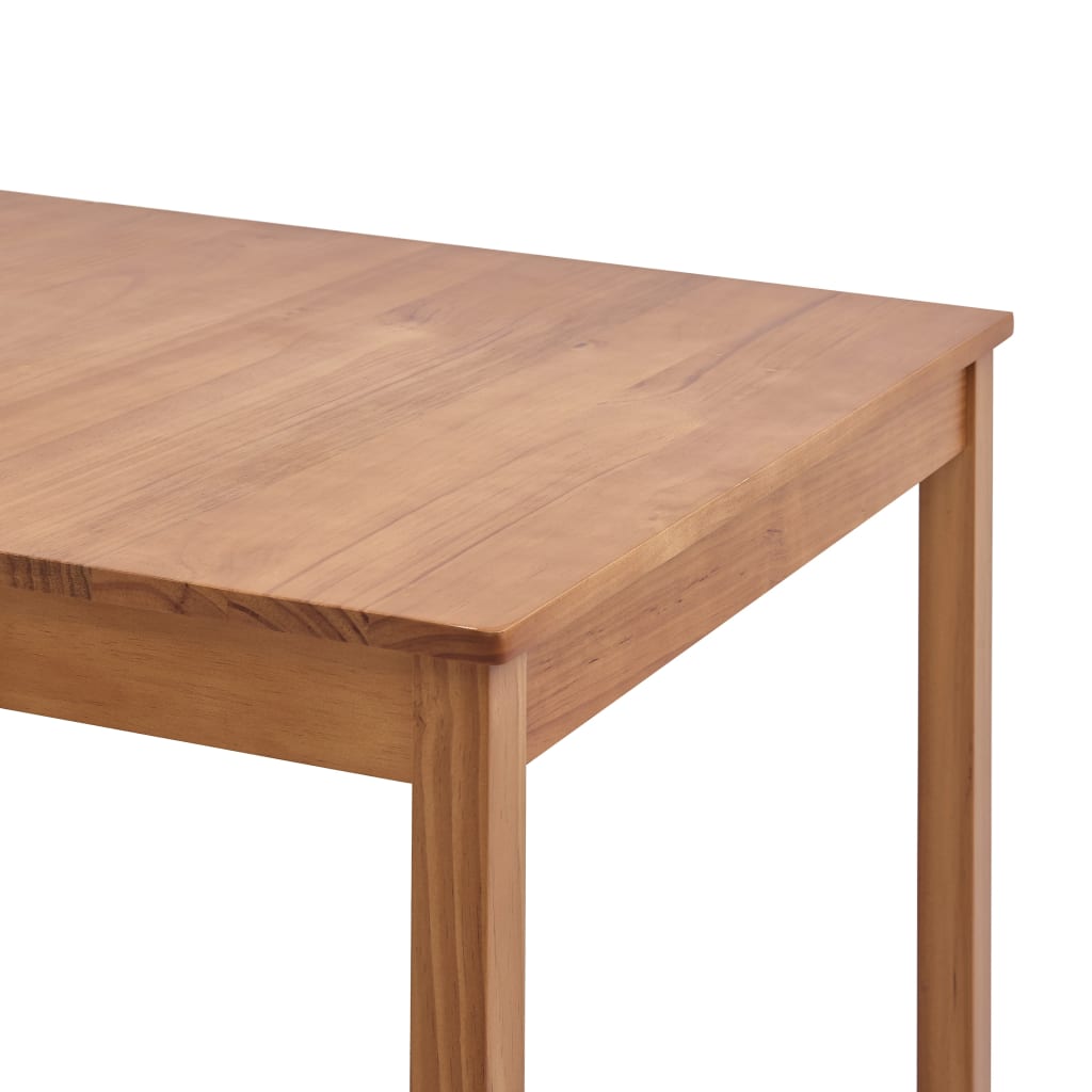 vidaXL Mesa de jantar 180x90x73 cm madeira de pinho castanho mel