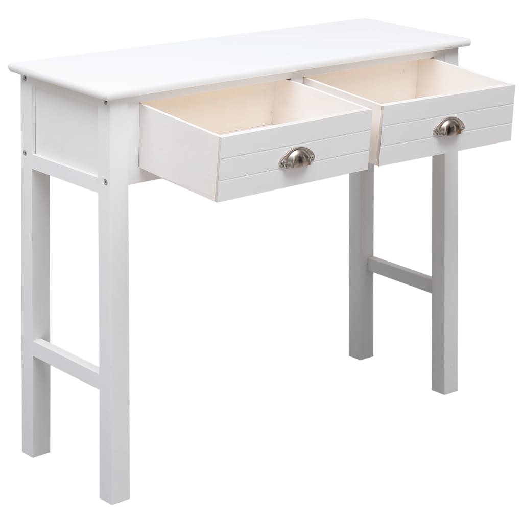 vidaXL Mesa consola 90x30x77 cm madeira branco